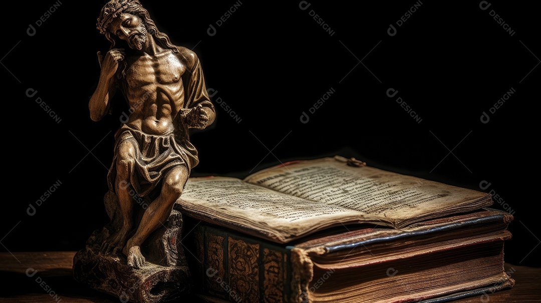 Crucifixo com livro Eid al Adha a Festa do Sacrifício.