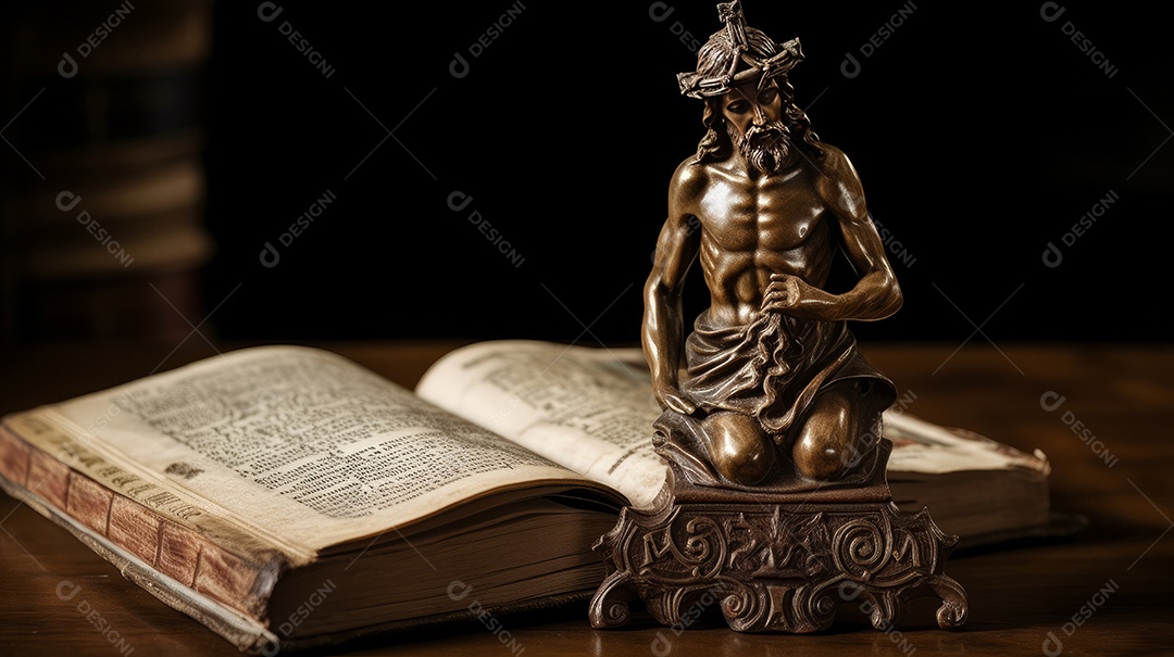 Crucifixo com livro Eid al Adha a Festa do Sacrifício.