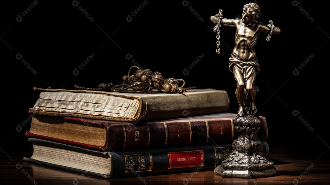 Crucifixo com livro Eid al Adha a Festa do Sacrifício.