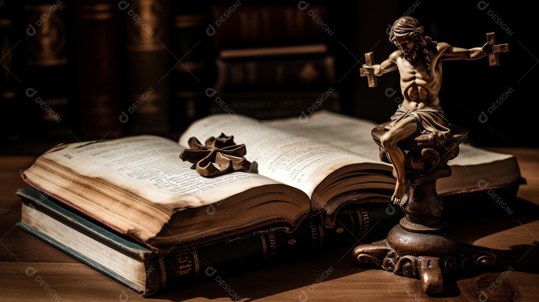 Crucifixo com livro Eid al Adha a Festa do Sacrifício.