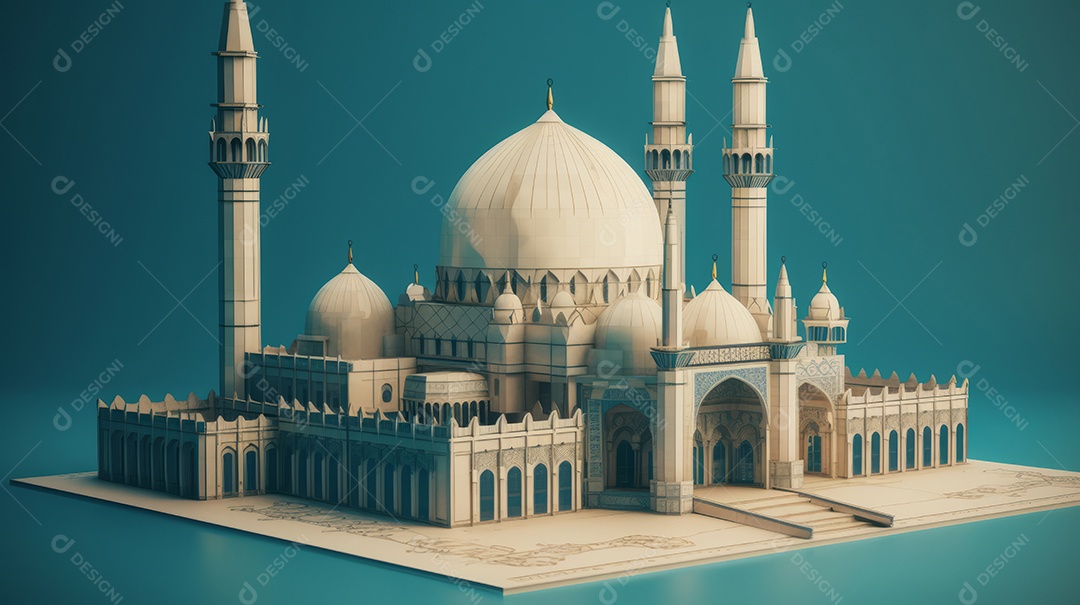 Estilo de papel Fundo Islâmico Eid al Adha a Festa do Sacrifício.