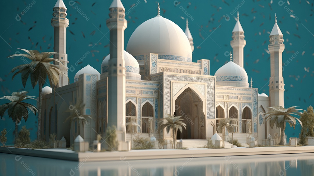 Estilo de papel Fundo Islâmico Eid al Adha a Festa do Sacrifício.