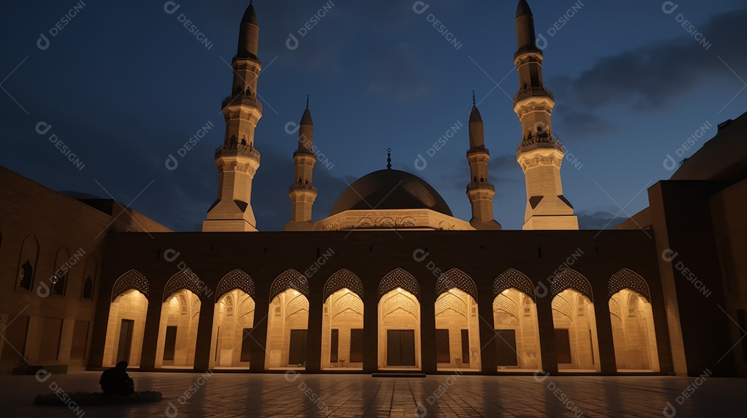 Estilo de papel Fundo Islâmico Eid al Adha a Festa do Sacrifício.