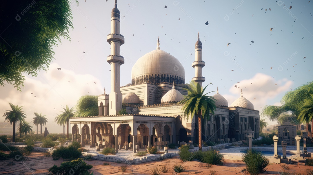 Estilo de papel Fundo Islâmico Eid al Adha a Festa do Sacrifício.