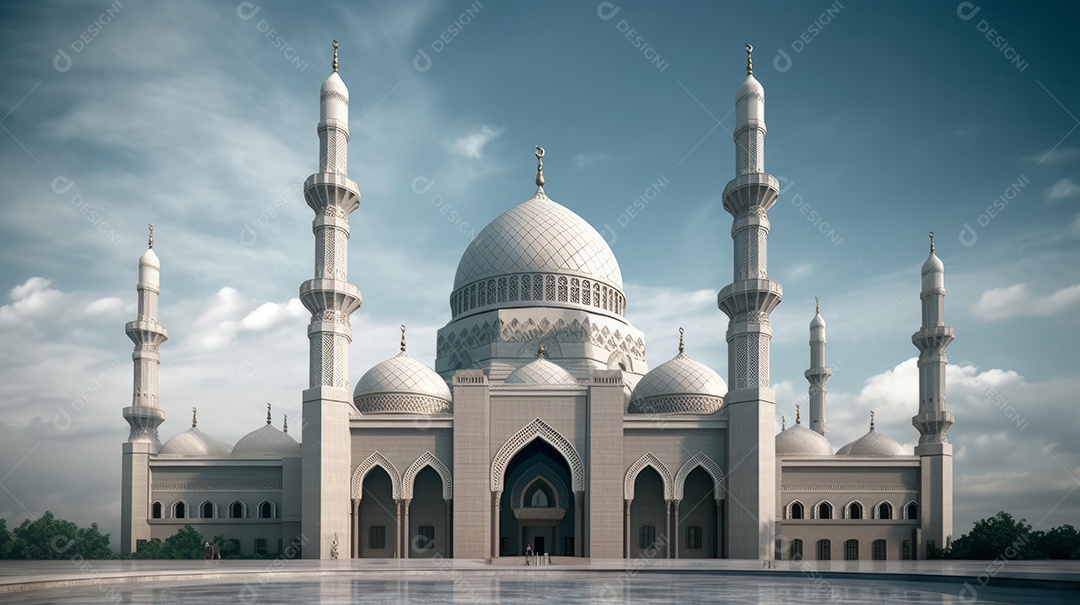 Estilo de papel Fundo Islâmico Eid al Adha a Festa do Sacrifício.