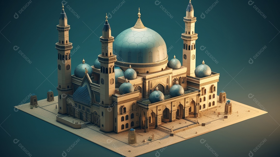 Estilo de papel Fundo Islâmico Eid al Adha a Festa do Sacrifício.