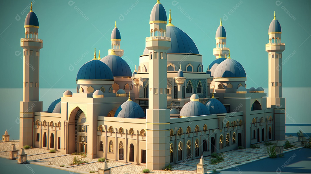 Estilo de papel Fundo Islâmico Eid al Adha a Festa do Sacrifício.