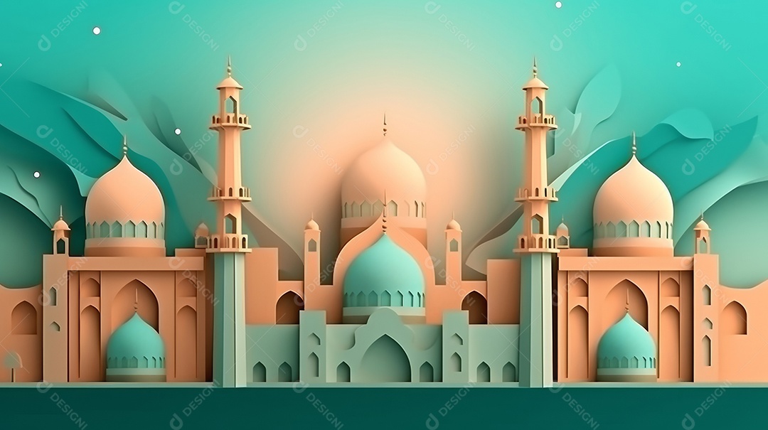 Mesquita Islâmica Eid al Adha a Festa do Sacrifício.