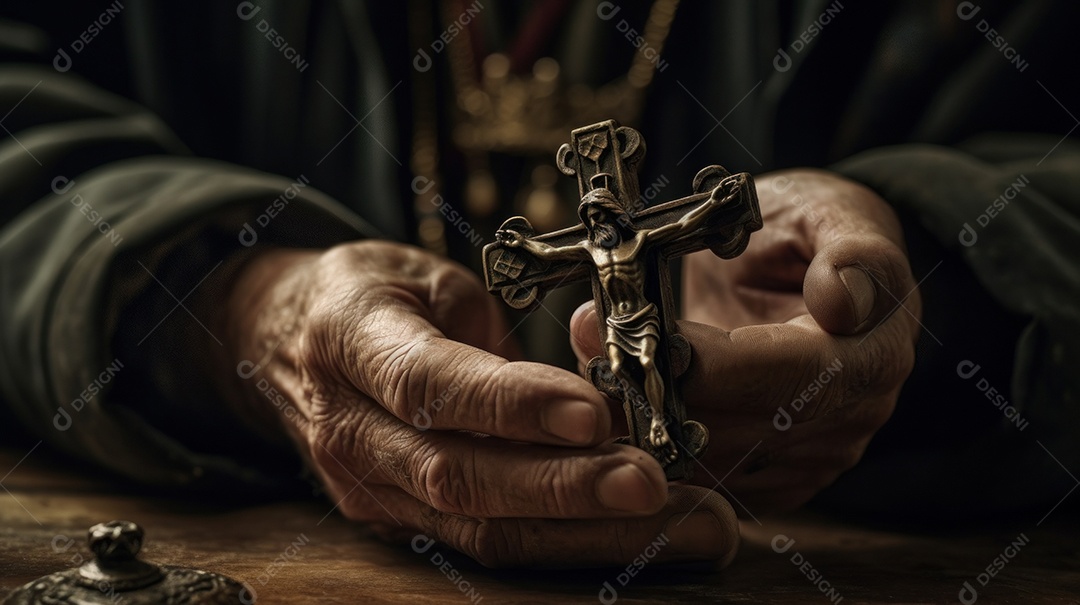 Crucifixo com livro Eid al Adha a Festa do Sacrifício.
