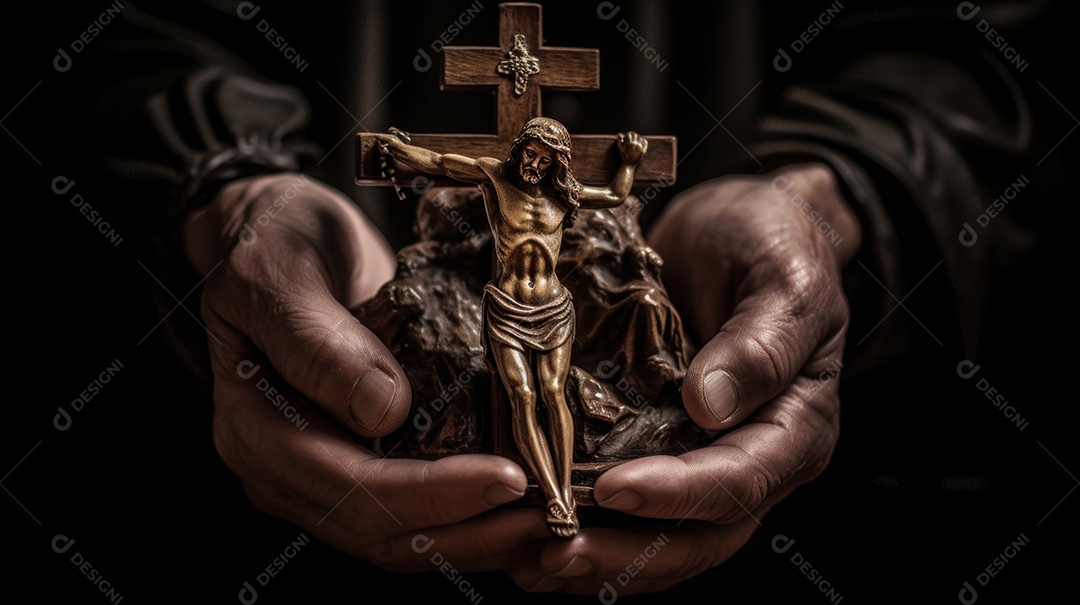 Crucifixo com livro Eid al Adha a Festa do Sacrifício.