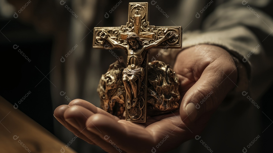 Crucifixo com livro Eid al Adha a Festa do Sacrifício.