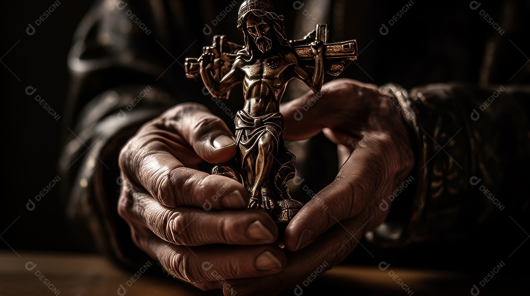 Crucifixo com livro Eid al Adha a Festa do Sacrifício.