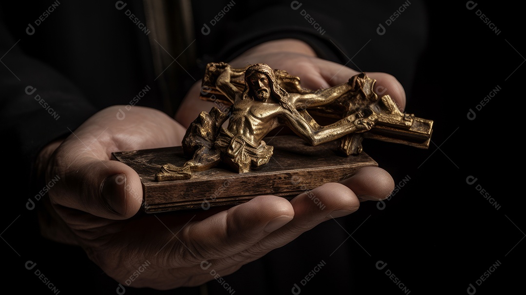 Crucifixo com livro Eid al Adha a Festa do Sacrifício.