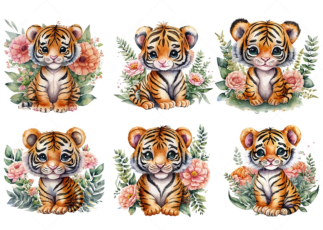 Ilustração Desenho De Tigre EPS Editável