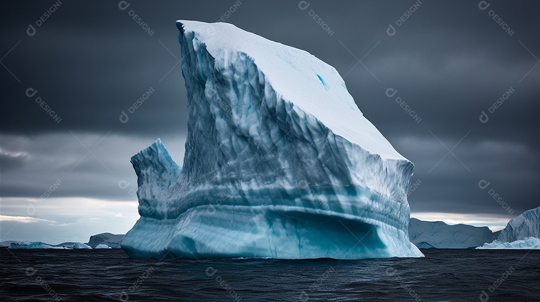 As geleiras e os icebergs da Antártica do extremo sul da Terra.