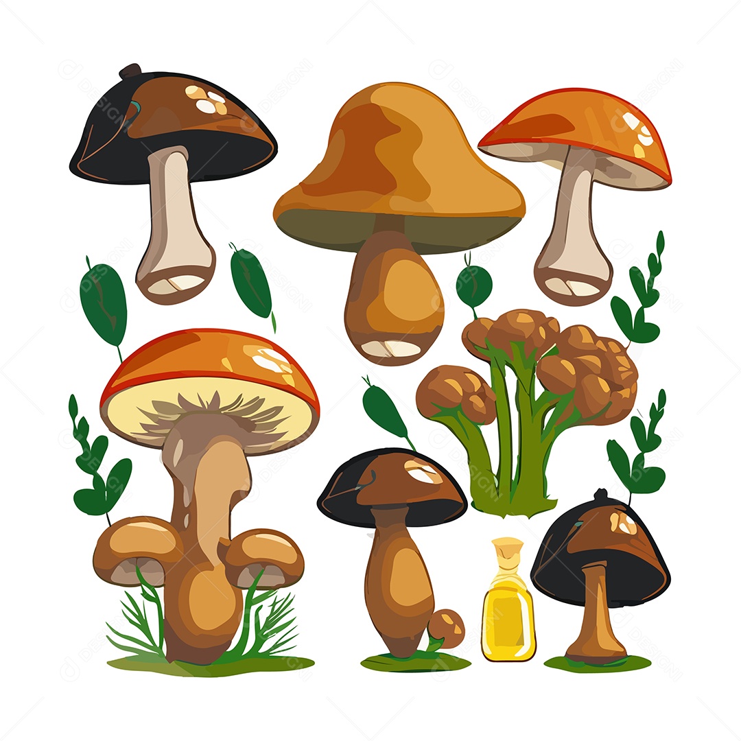 Ilustração de Cogumelo EPS Editável