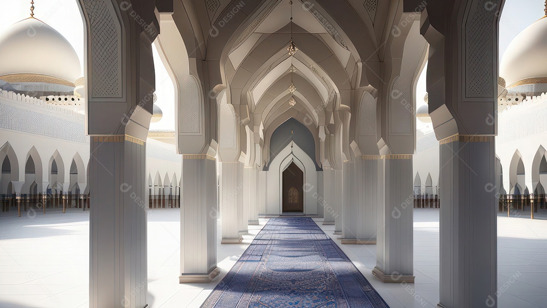 Imagem realista de uma mesquita com um portão no meio generativo ai.