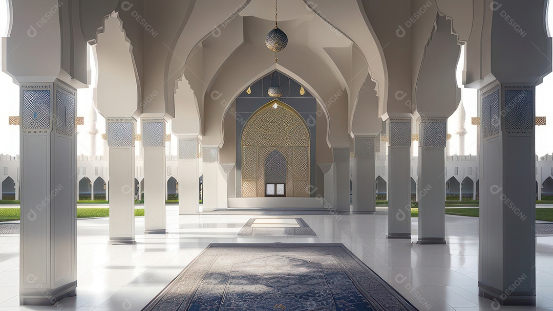 Imagem realista de uma mesquita com um portão no meio generativo ai.