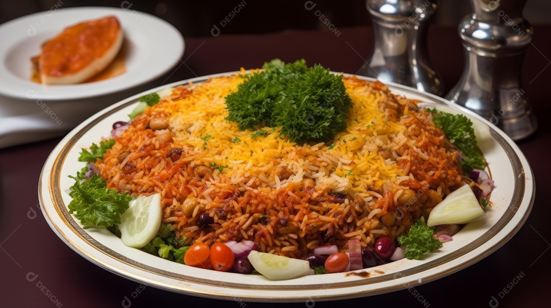 Comida islâmica IA generativa.