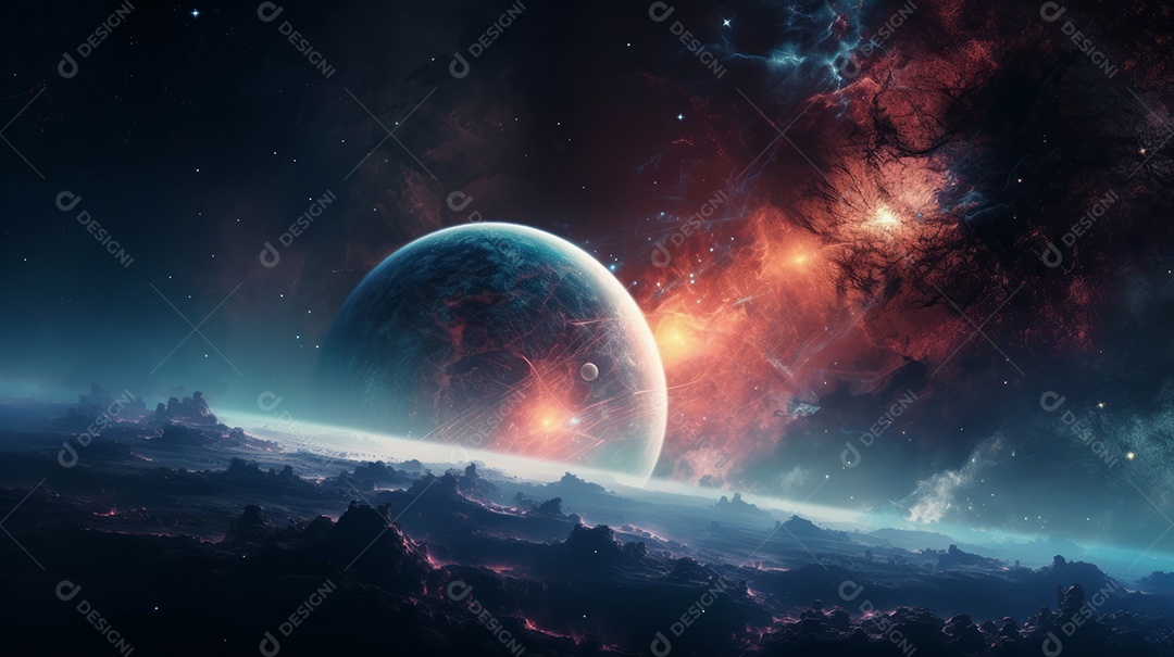 Espaço profundo e nebulosa.