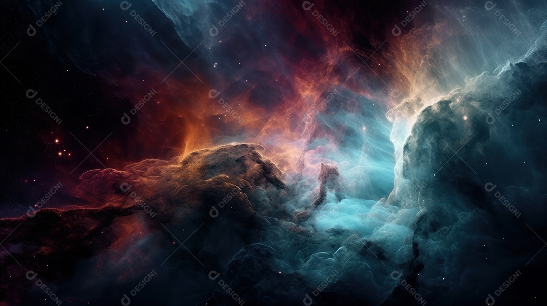 Espaço profundo e nebulosa.