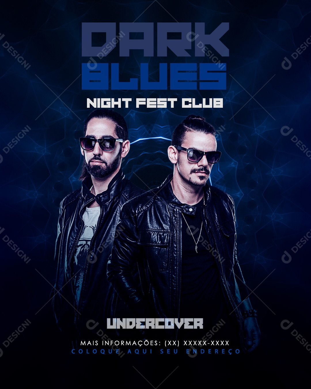 Dark Blue Festas Club Musicas Social Media PSD Editável