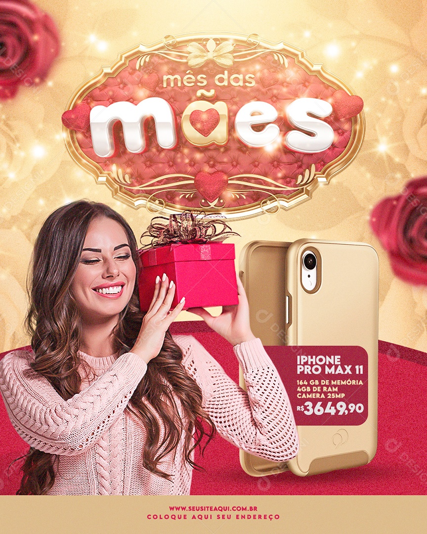 Mês Das Mães Ofertas Especiais Compras Social Media PSD Editável