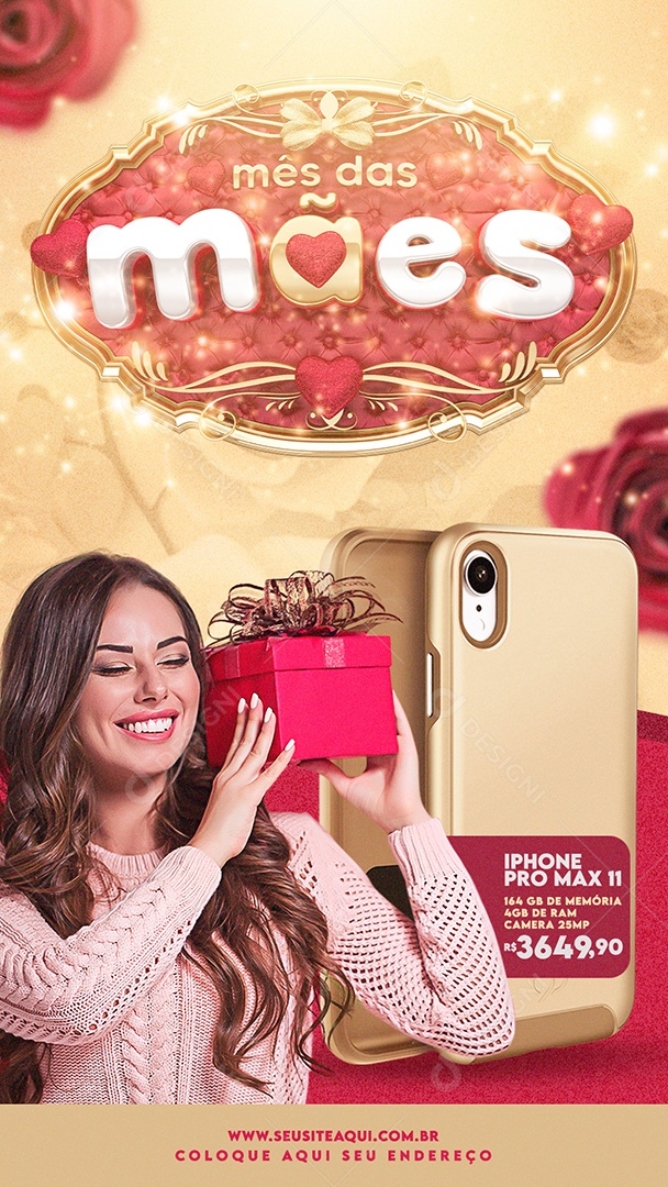 Story Mês Das Mães Ofertas Especiais Compras Social Media PSD Editável