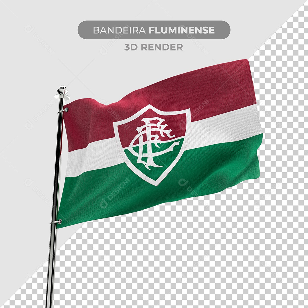 Elemento 3D Bandeira Fluminense Para Composição PSD