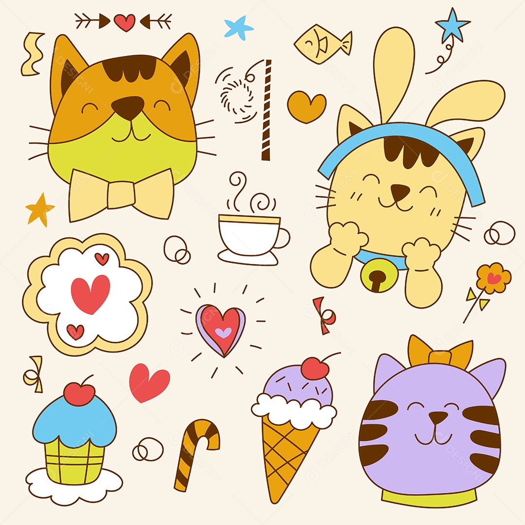 Desenho Infantis Ilustração Vetorial EPS