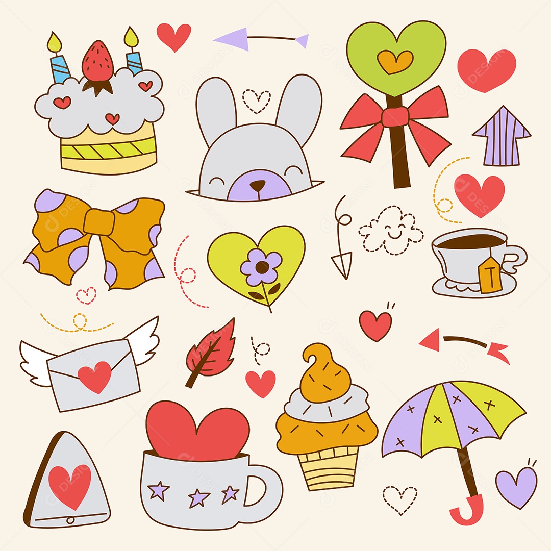 Desenhos Infantis Ilustração Vetorial EPS