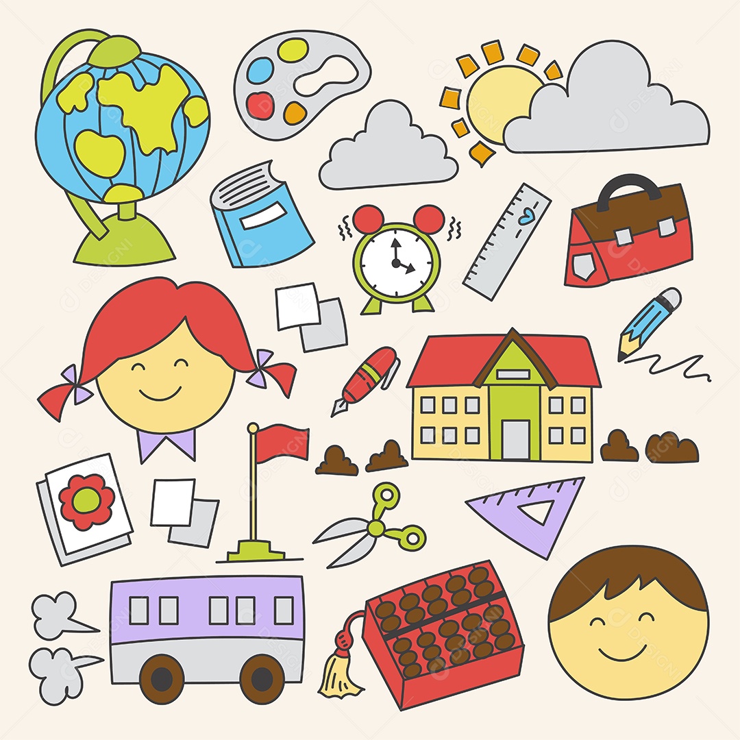 Desenho Infantis Ilustração Vetorial EPS