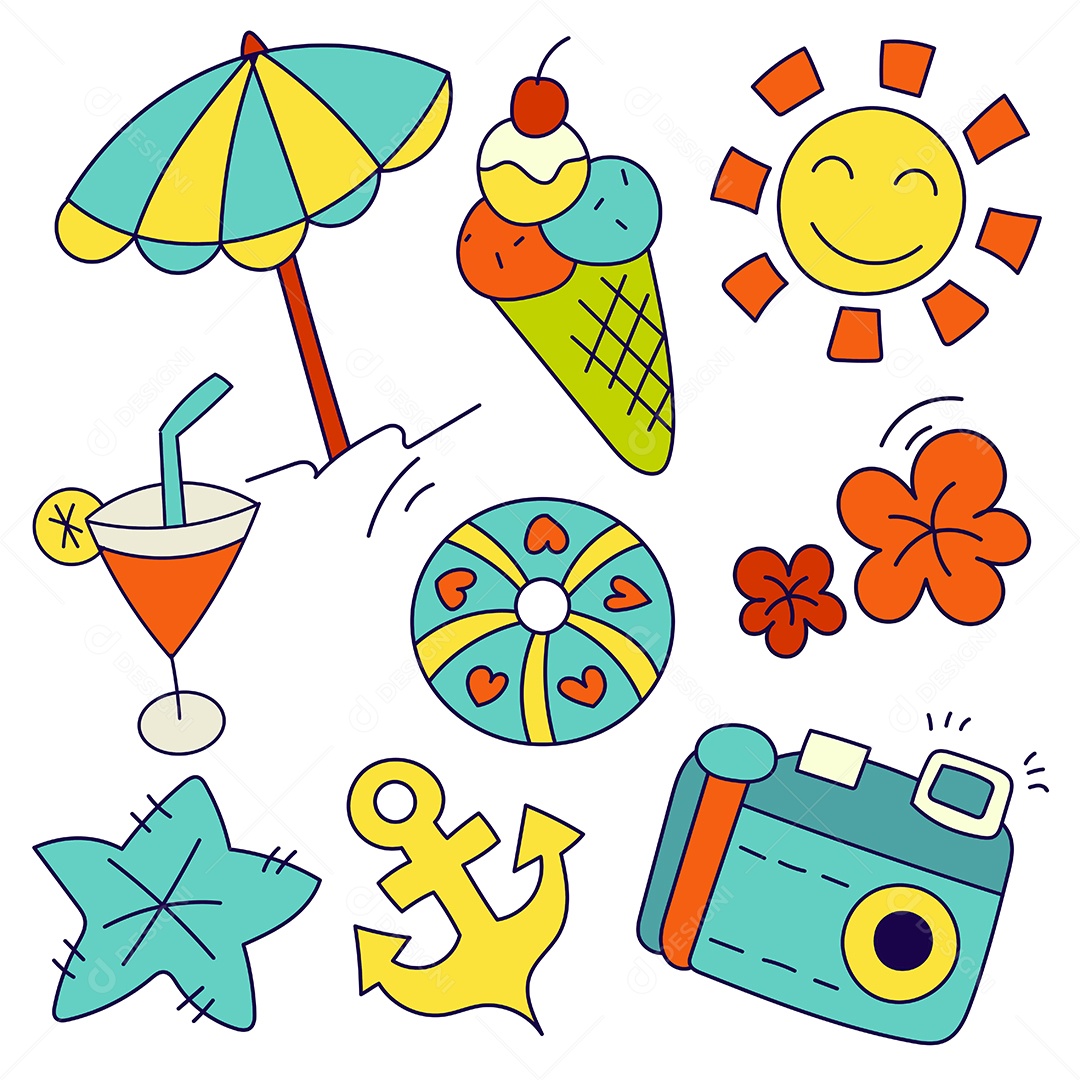 Desenho Infantis Ilustração Vetorial EPS