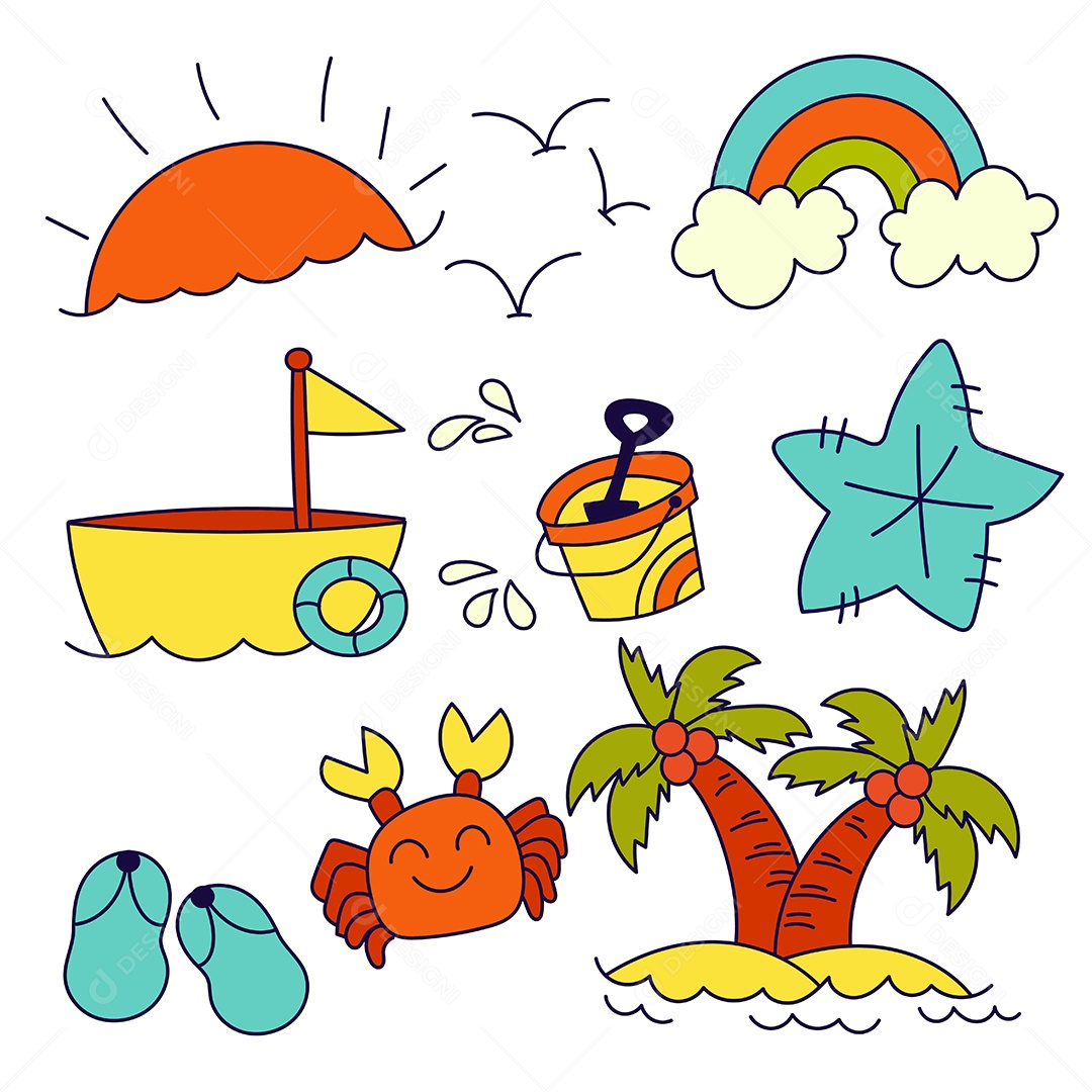 Desenho Infantis Ilustração Vetorial EPS