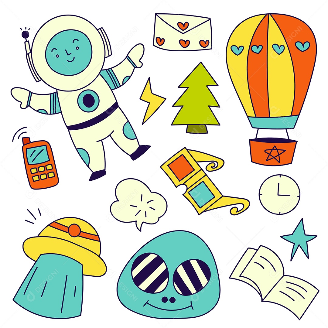 Desenho Infantis Ilustração Vetorial EPS