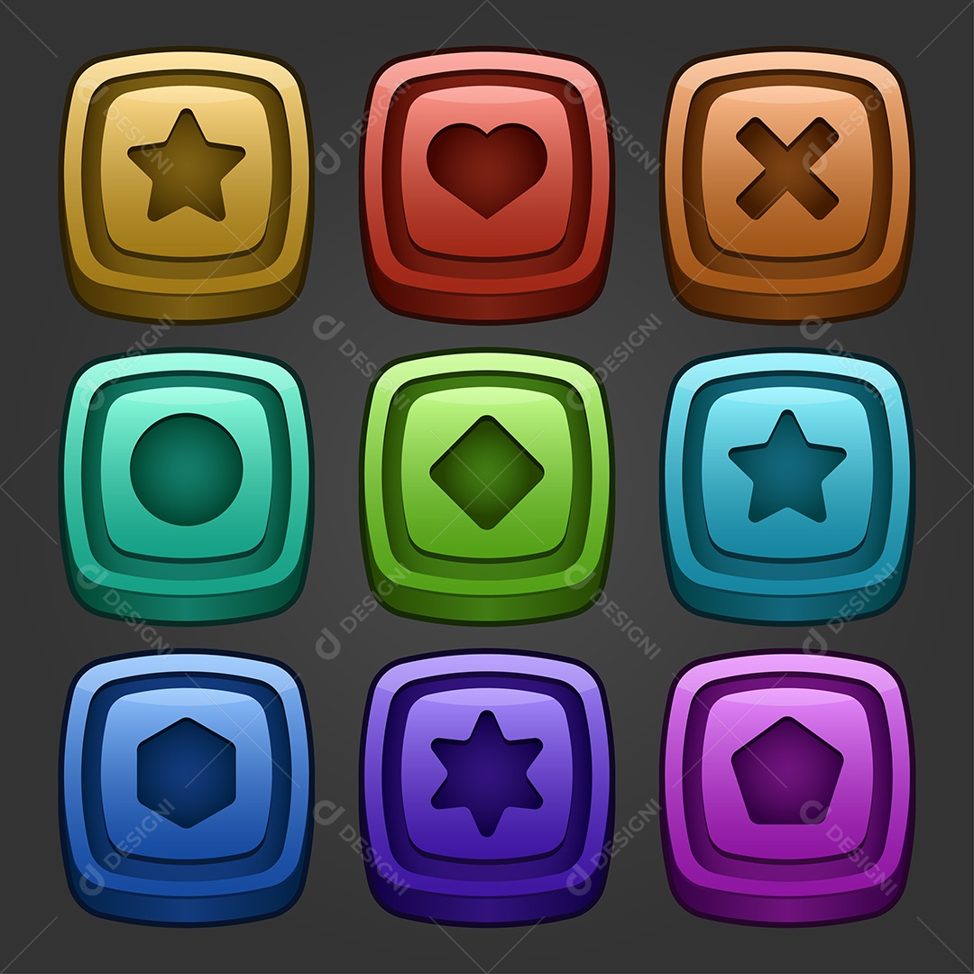 Desenho De Conjunto De Ícones Para Elementos De Jogo Isométricos Ilustração Vetorial EPS