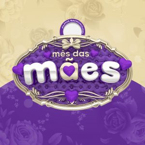Selo 3D Mês das Mães Para Composição PSD