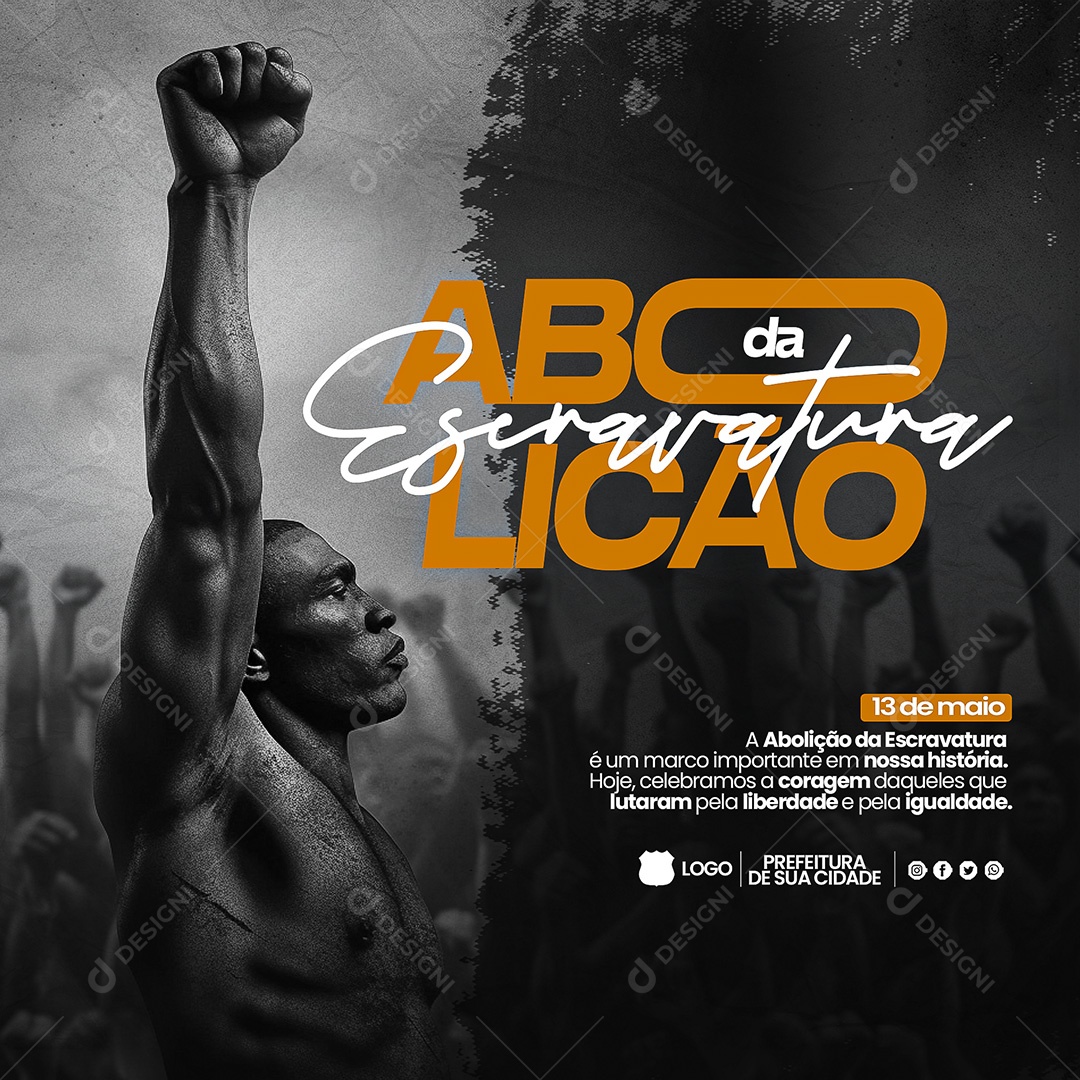 Liberdade 13 De Maio abolição Da Escravatura Social Media PSD Editável