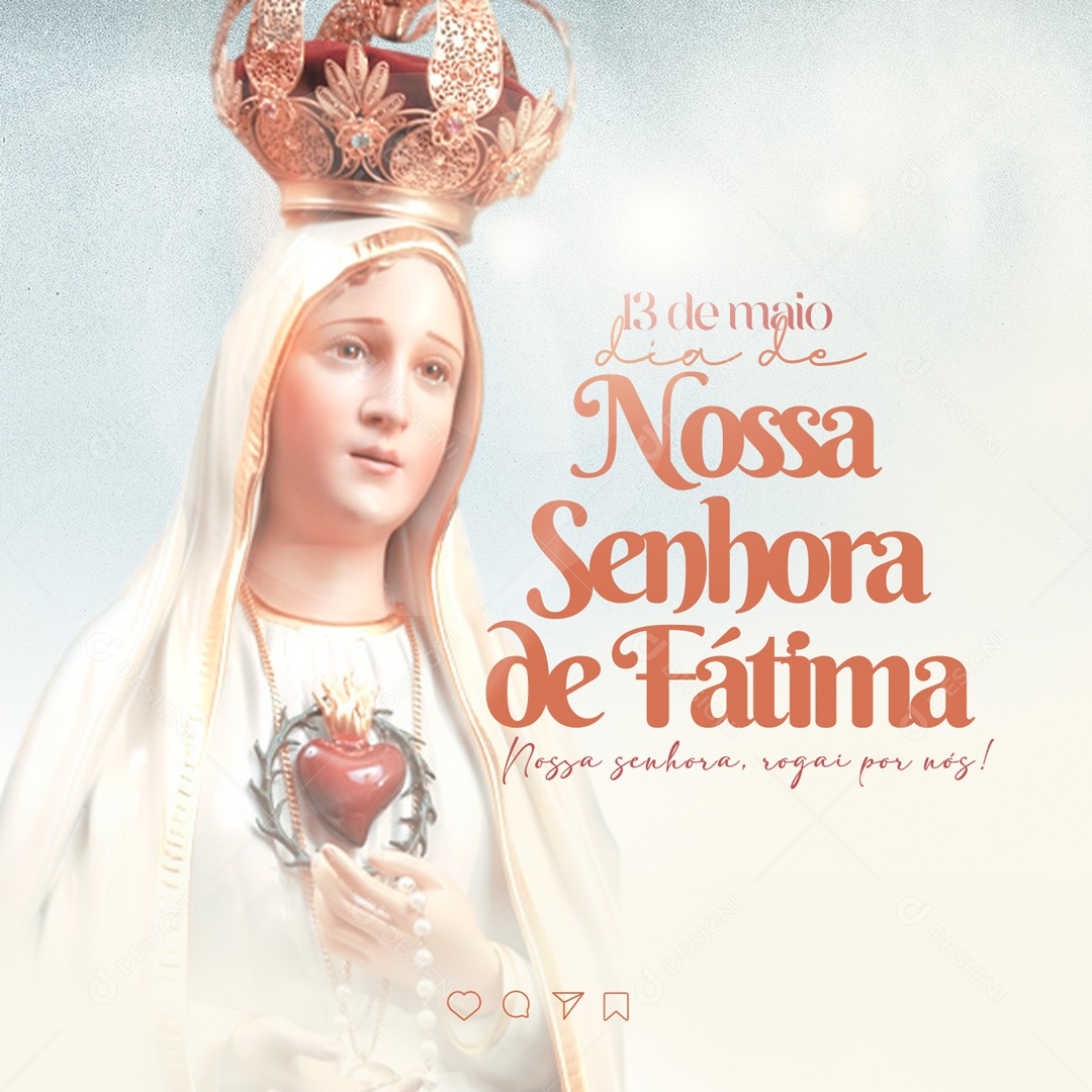 Social Media 13 De Maio Nossa Senhora De Fatima PSD Editavel