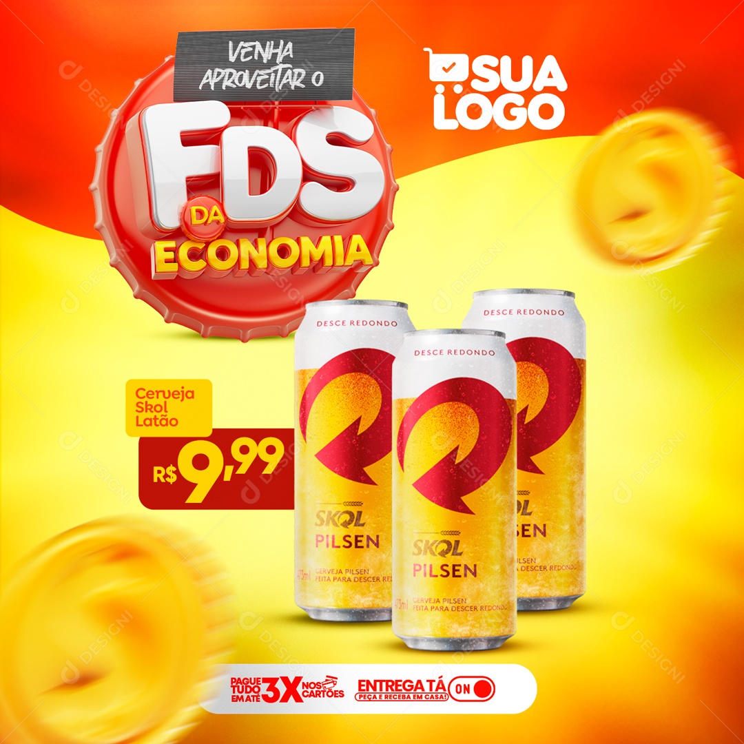 Social Media Feed Fds Da Economia Distribuidora PSD Editavel