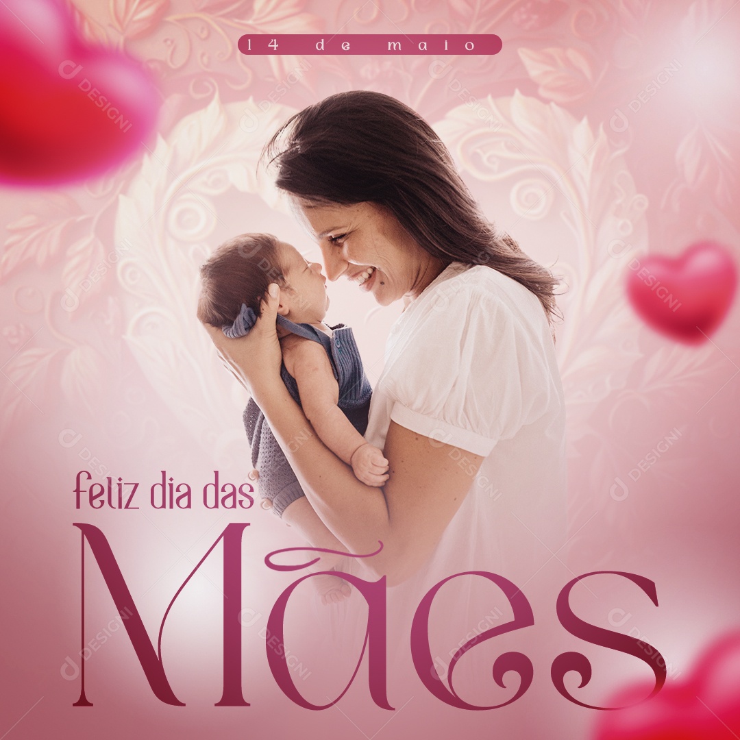 Feliz Dia Das Mães A Mulher Mais Guerreira PSD Editável Social Media