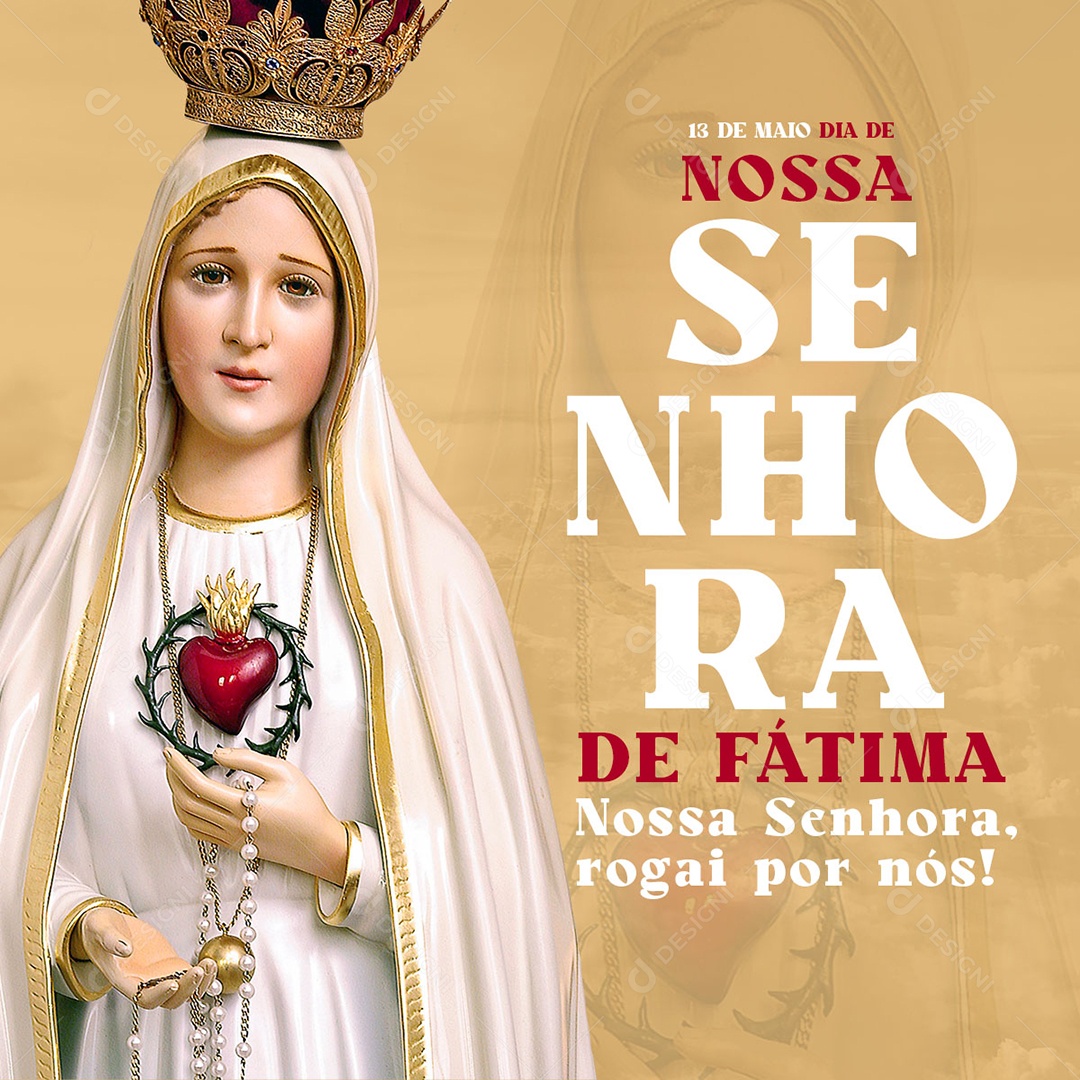 Social Media Dia De Nossa Senhora De Fatima PSD Editavel