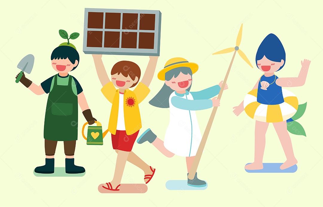 Desenho Vetorial Campanha De Reciclagem De Embalagens Dia Do Meio Ambiente Vetor EPS