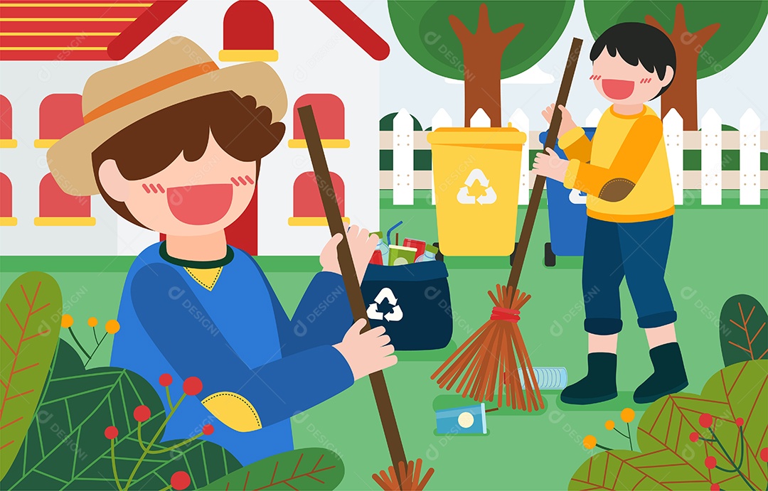 Desenho Vetorial Campanha De Reciclagem De Embalagens Meio Ambiente Vetor EPS