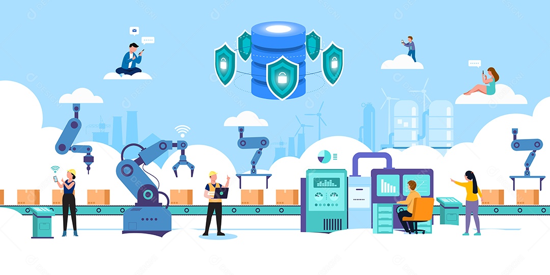 Desenho Vetorial De Tecnologia Vetor EPS