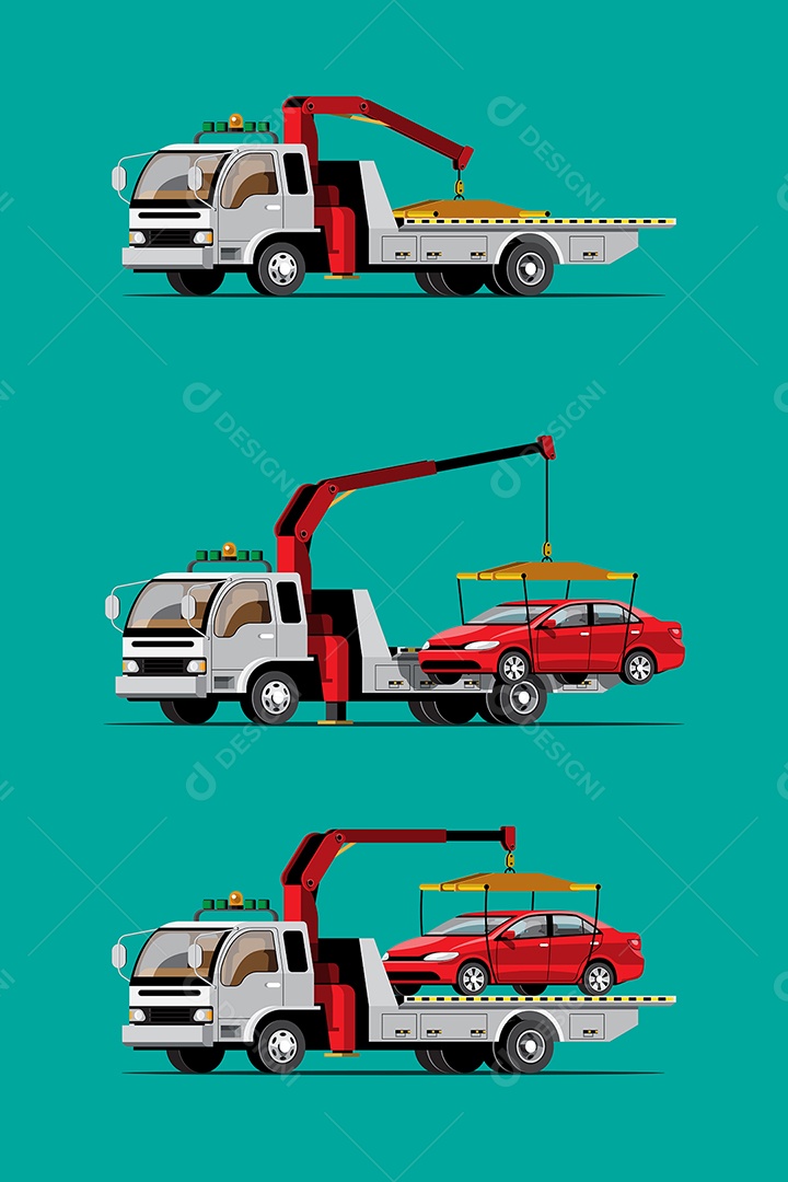 Desenho De Transporte De Caminhão De Reboque De Carro Vetor EPS