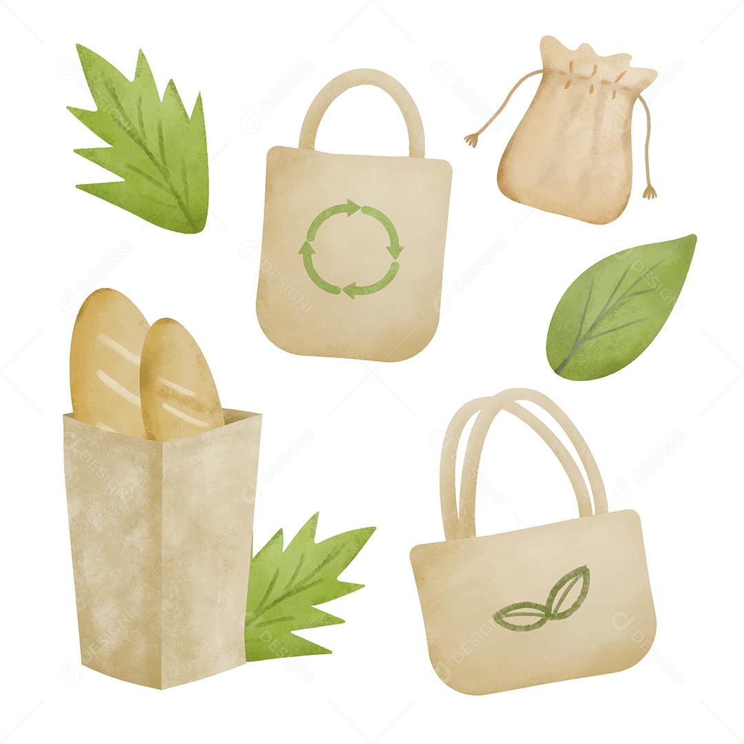 Desenho Vetorial De Ecologia Vetor EPS