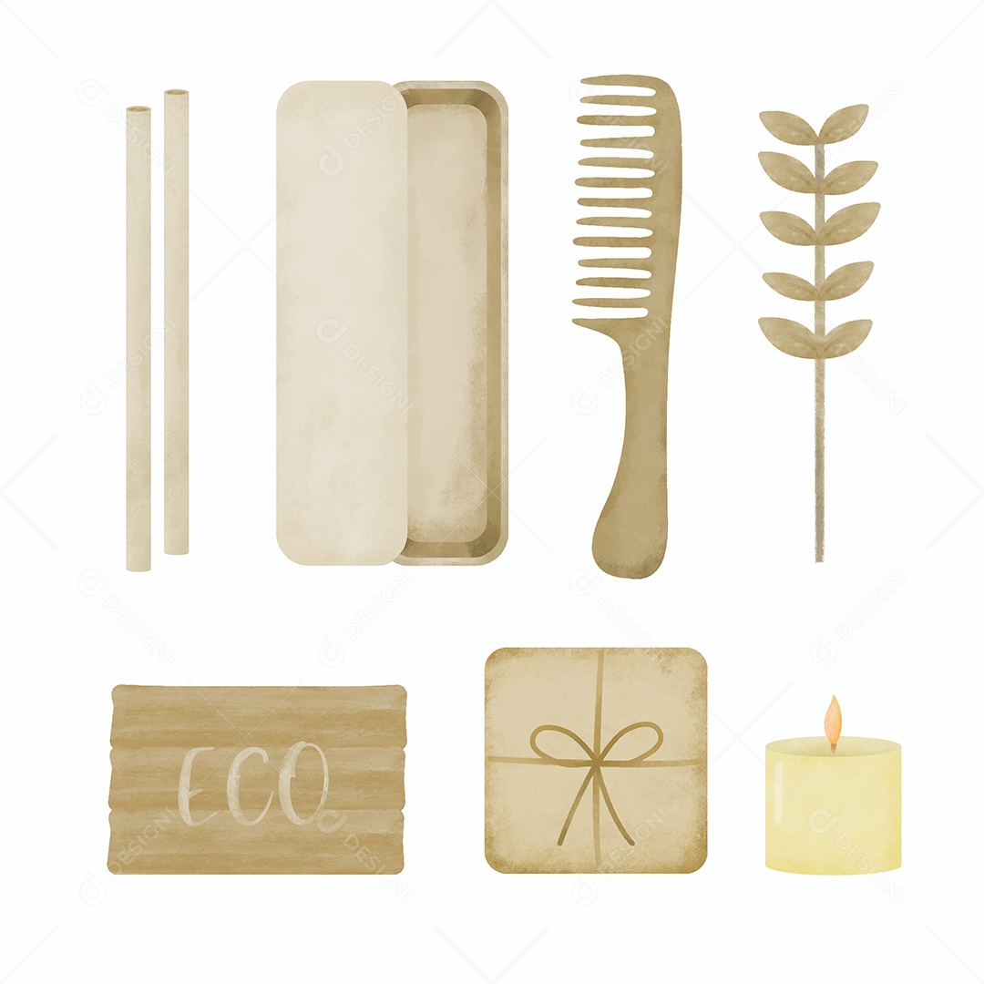 Desenho Vetorial De Produtos e Embalagens Vetor EPS