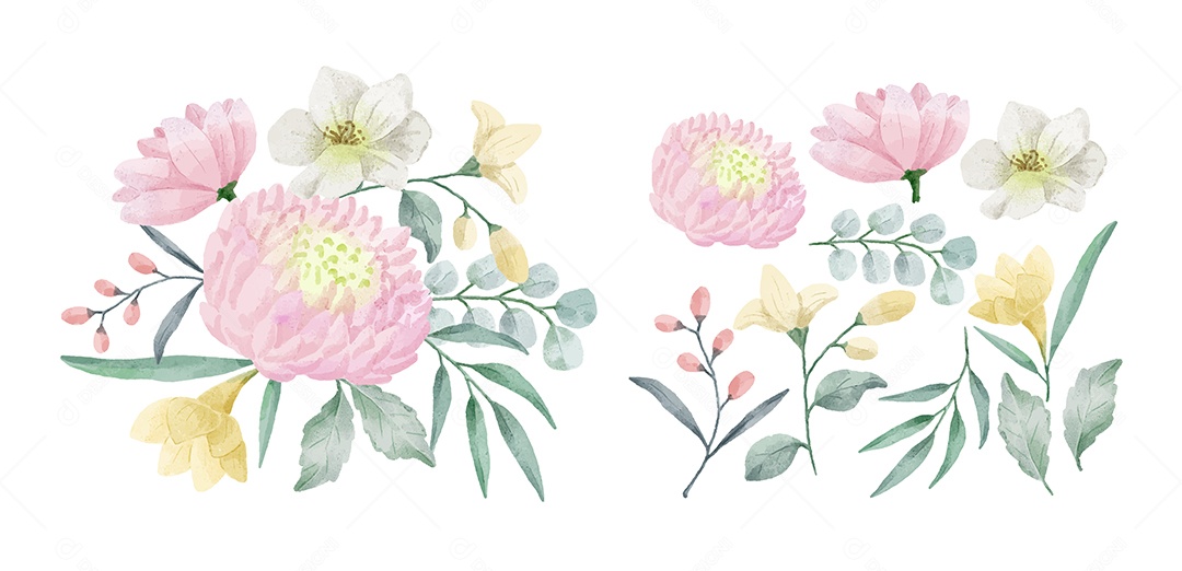 Desenhos Vetorial De Flores Vetor EPS