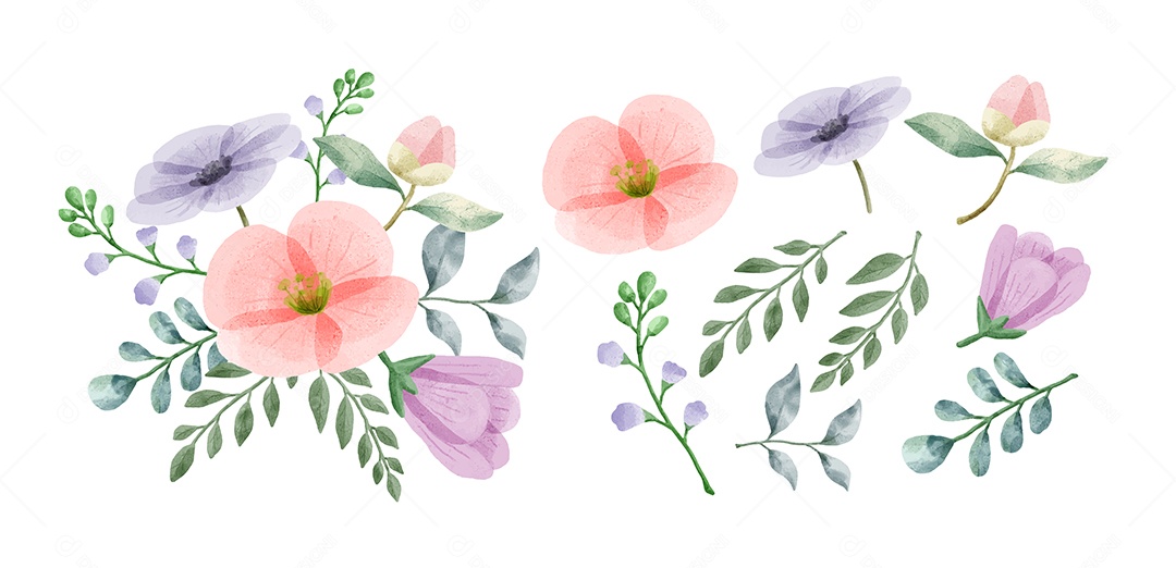 Desenhos Vetorial De Flores Vetor EPS